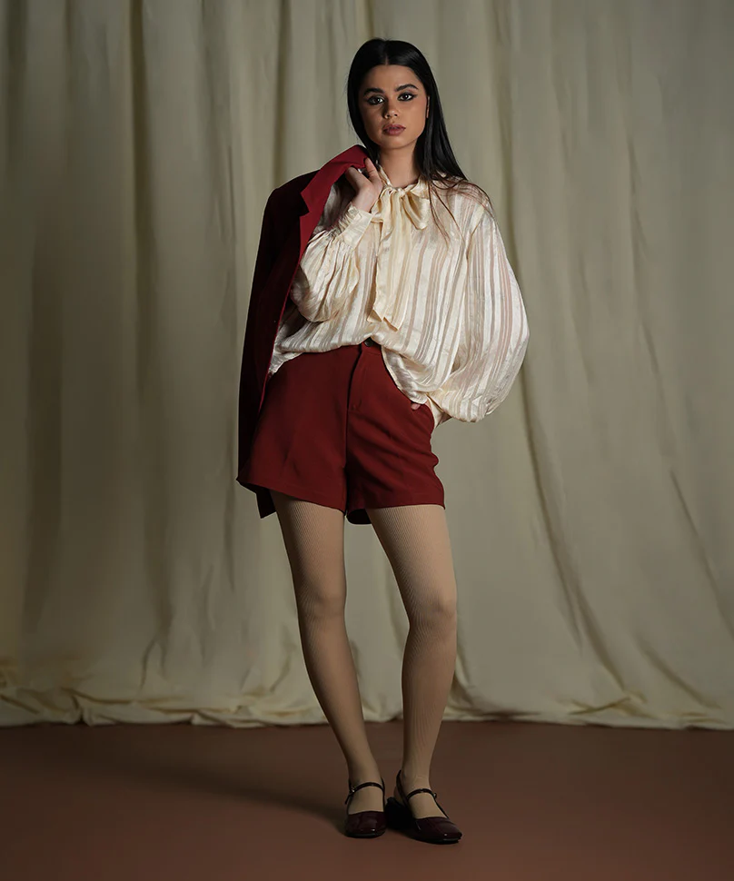 Beige Ribbed Stockings - Image 5