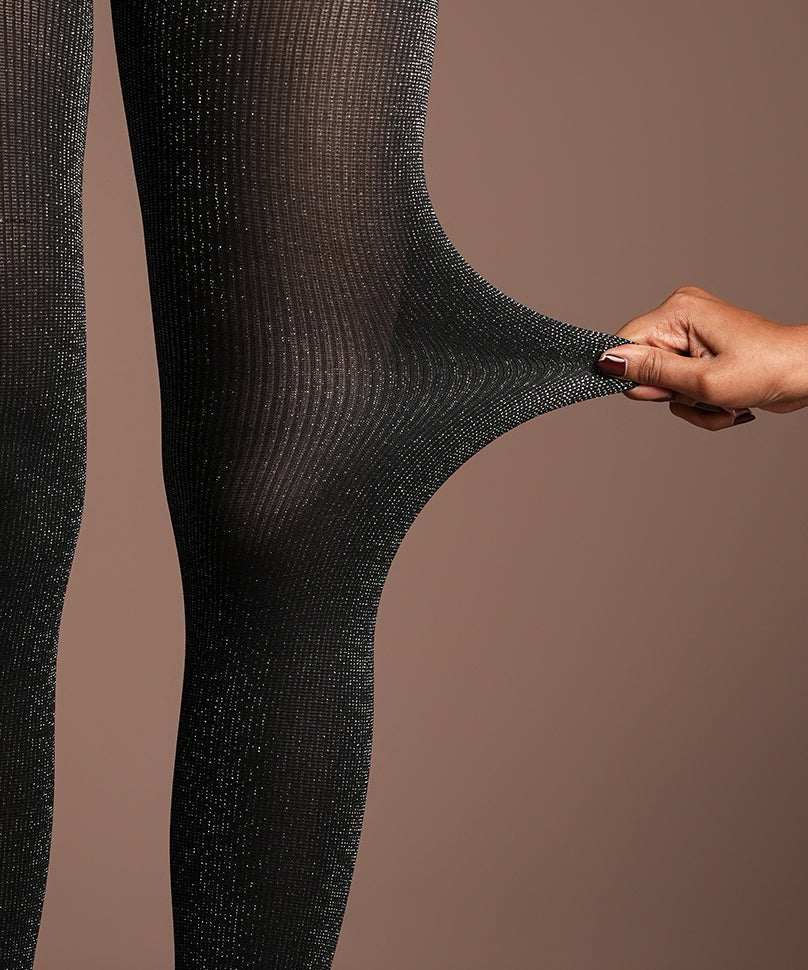 Black Shimmery Stockings - Image 4