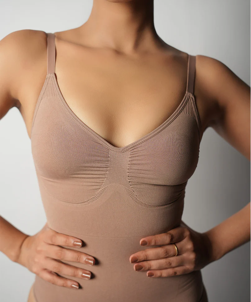 Brief Bodysuit - Brown - Image 5
