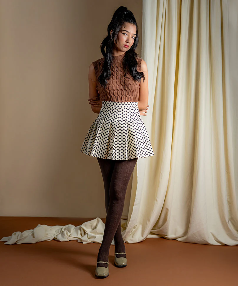Brown Cableknit Stockings - Image 6