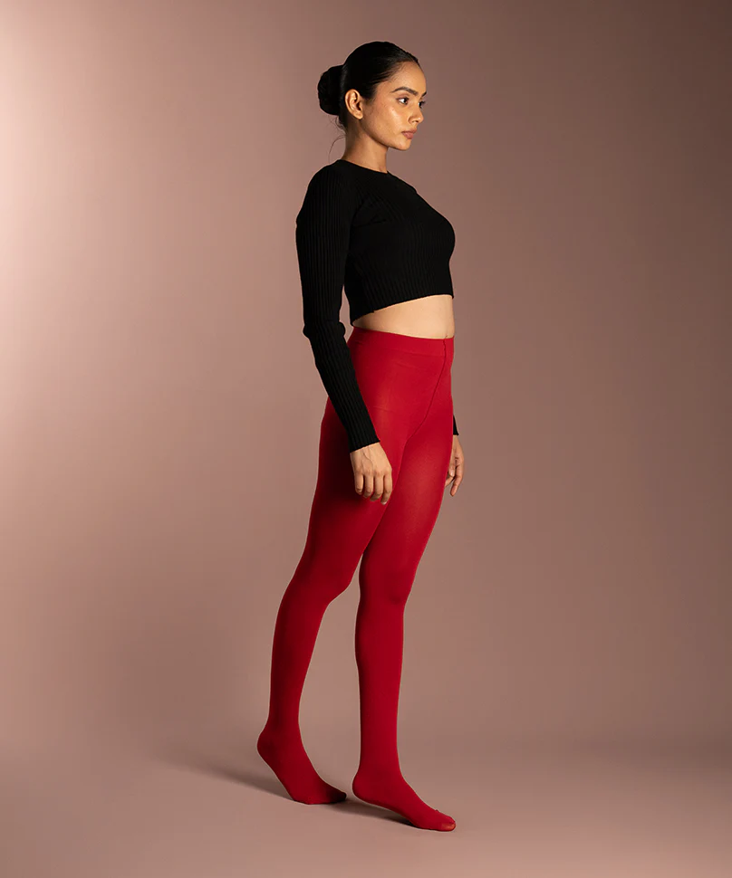 Claret Opaque Stockings - Image 6