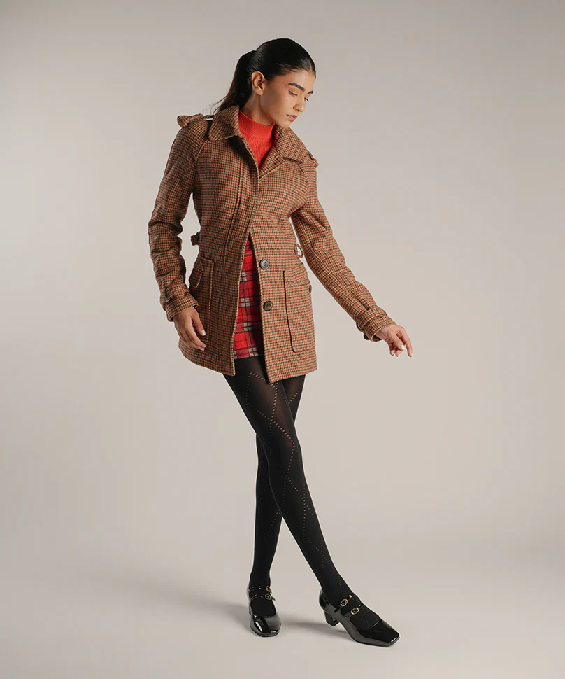 Criss Cross Opaque Stockings - Image 2