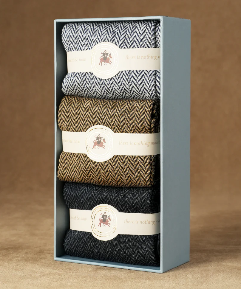 Herringbone box of 3 Ocho - Image 3