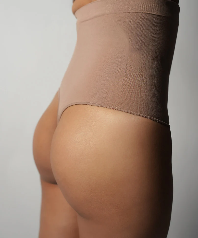 High Waisted Thong - Brown - Image 4