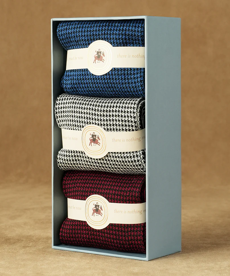Houndstooth box of 3 Ocho - Image 3
