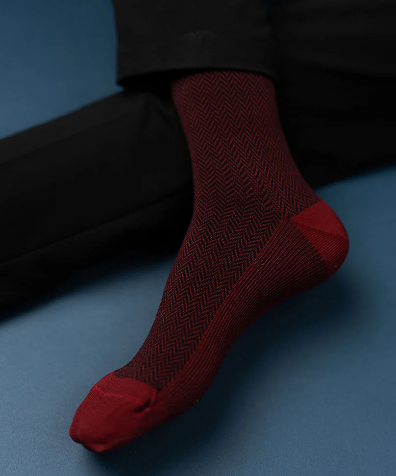 Maroon Herringbone - Image 2
