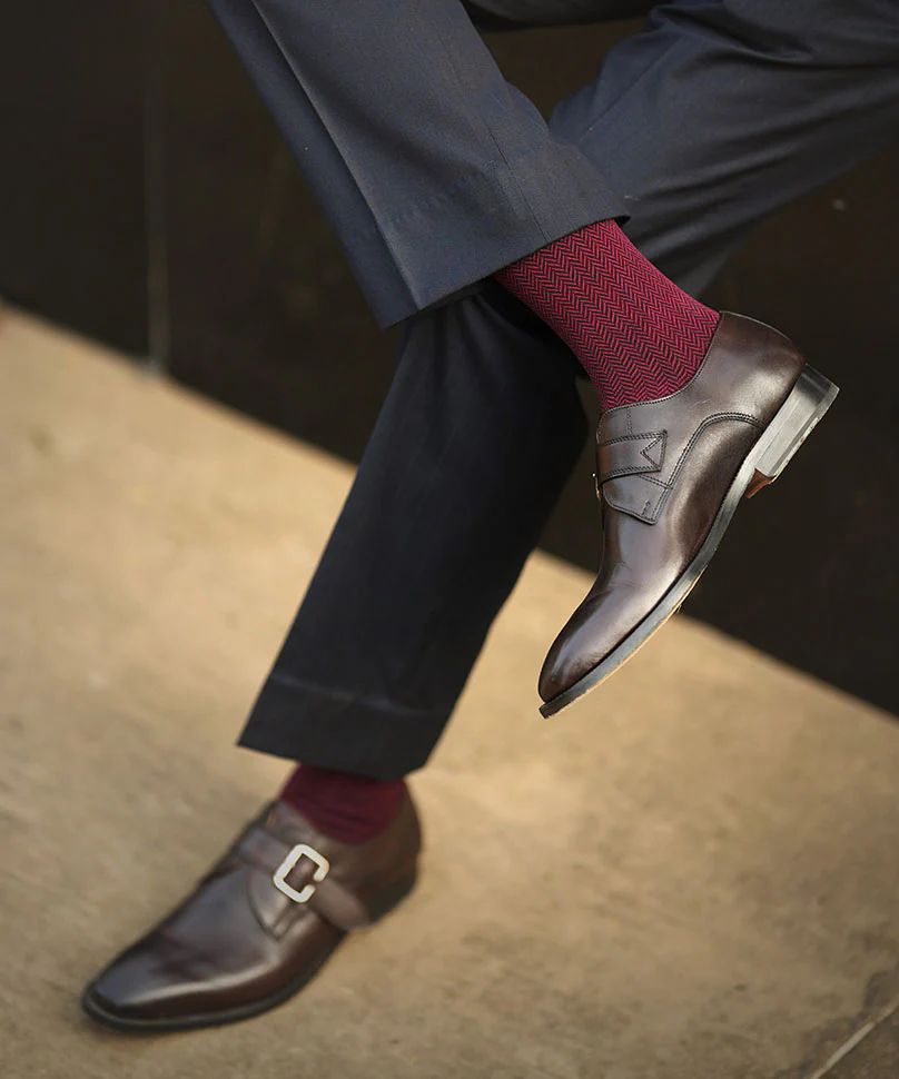 Maroon Herringbone - Image 4