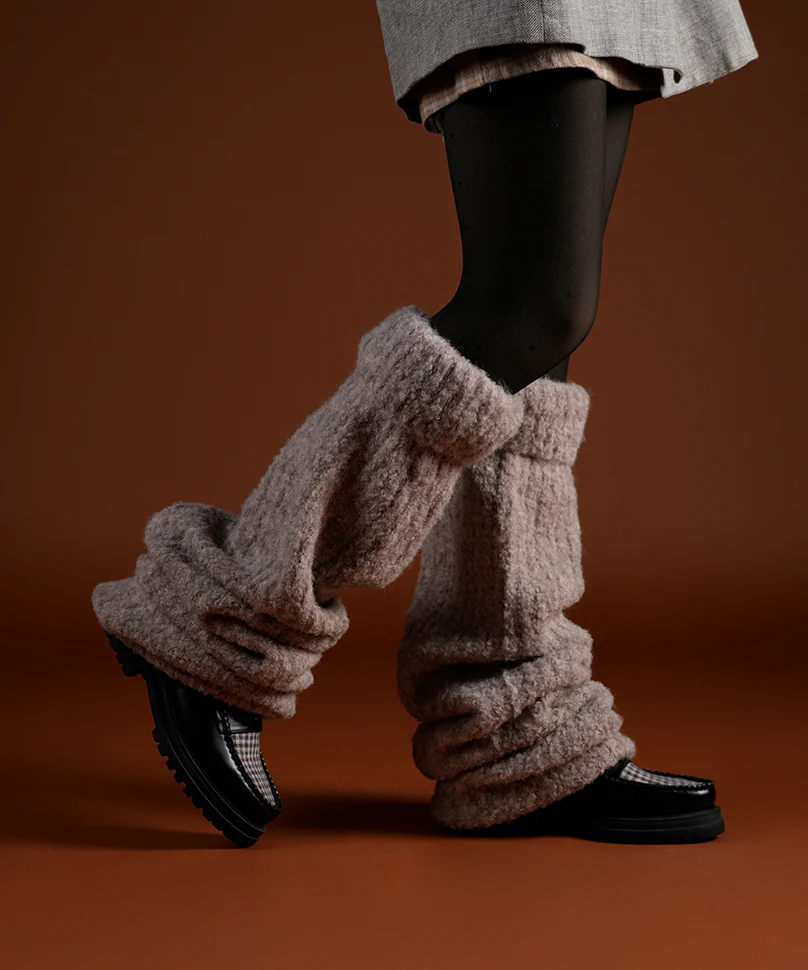 Plush Leg Warmer - Brown - Image 4
