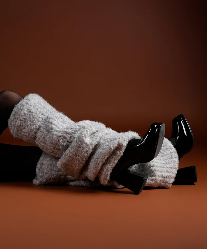 Plush Leg Warmer - Light Grey - Image 3