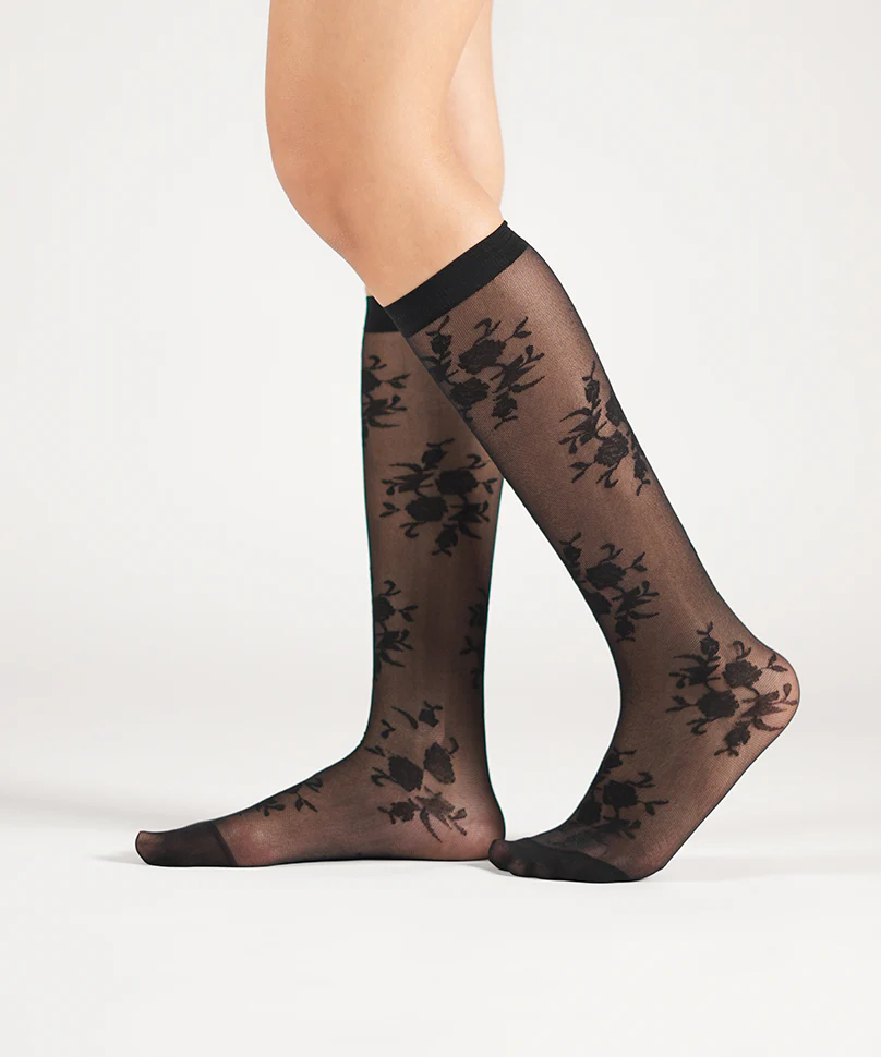 Rosa Sheer Socks - Black - Image 5
