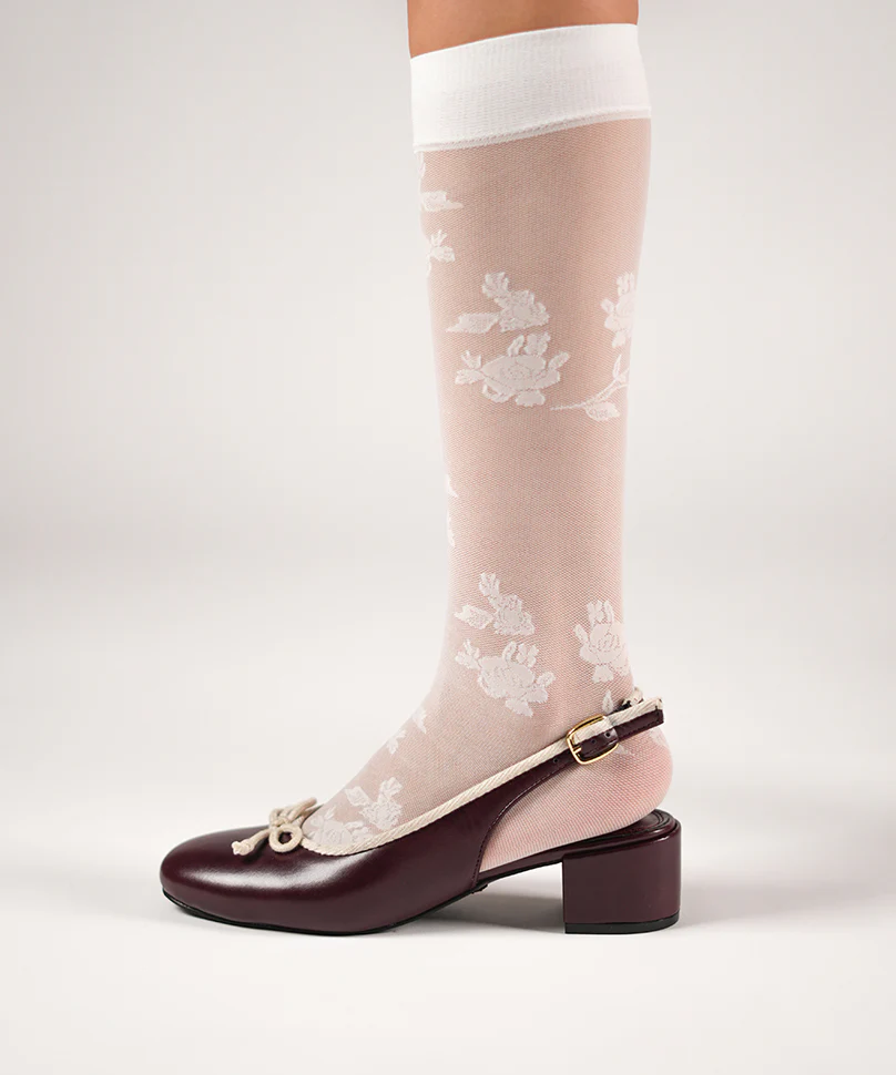 Rosa Sheer Socks - White - Image 4