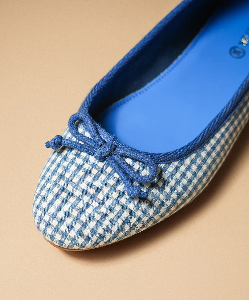 Swans Gingham Blue - Image 3