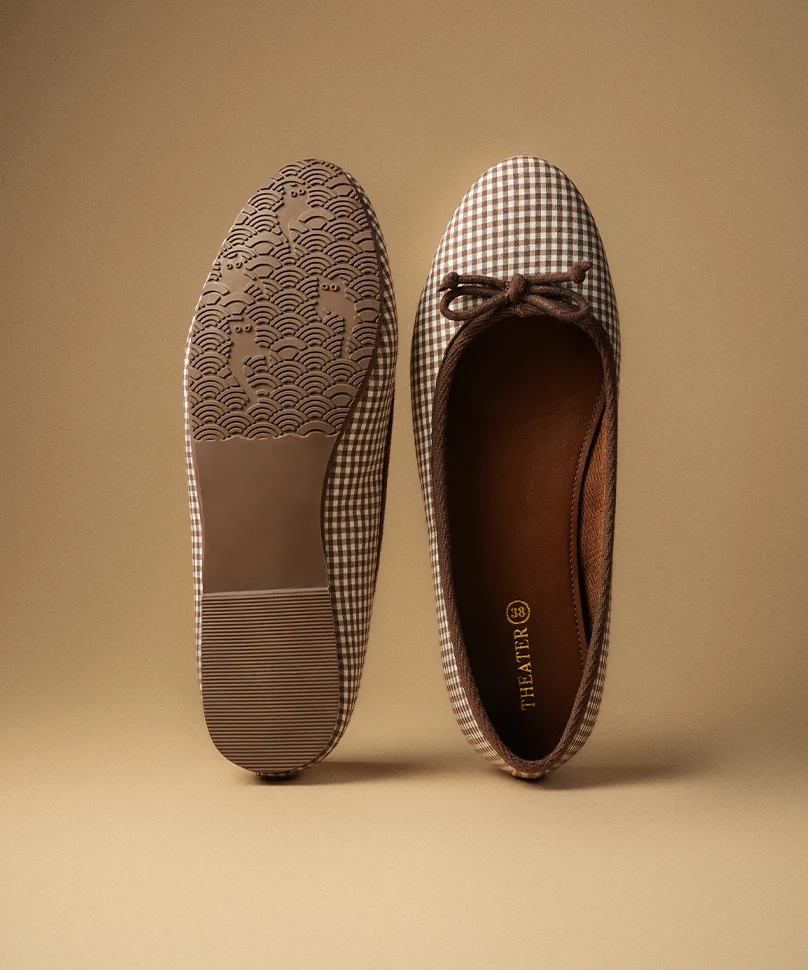 Swans Gingham Brown - Image 6